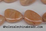 CPE28 15.5 inches 15*20mm teardrop peach stone beads wholesale