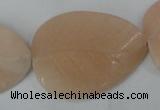 CPI159 15.5 inches 30*40mm carved leaf pink aventurine jade beads