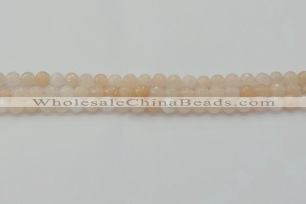 CPI210 15.5 inches 4mm faceted round pink aventurine jade beads