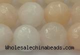 CPI215 15.5 inches 14mm faceted round pink aventurine jade beads