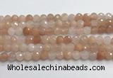 CPI217 15.5 inches 8mm faceted round pink aventurine jade beads wholesale