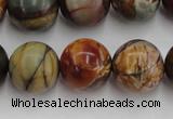 CPJ106 15.5 inches 16mm round picasso jasper gemstone beads wholesale