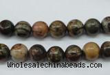 CPJ153 15.5 inches 8mm round picasso jasper gemstone beads