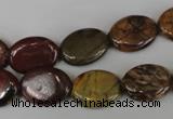 CPJ356 15.5 inches 12*16mm oval picasso jasper gemstone beads