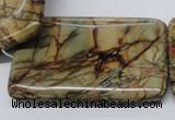 CPJ36 15.5 inches 40*60mm rectangle picasso jasper beads wholesale