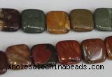 CPJ361 15.5 inches 12*12mm square picasso jasper gemstone beads