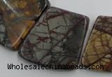 CPJ379 Top drilled 18*25mm - 26*32mm trapezoid picasso jasper beads