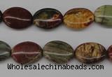 CPJ402 15 inches 12*16mm oval picasso jasper gemstone beads