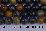 CPJ471 15.5 inches 6mm round black picasso jasper beads wholesale