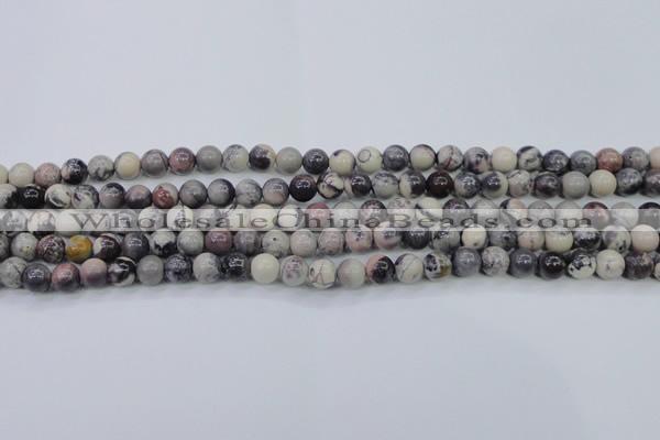 CPJ601 15.5 inches 6mm round purple striped jasper beads wholesale