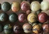 CPJ633 15.5 inches 4mm round picasso jasper beads wholesale