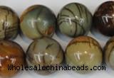 CPJ66 15.5 inches 18mm round picasso jasper gemstone beads