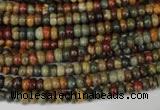 CPJ68 15.5 inches 2*4mm rondelle picasso jasper gemstone beads