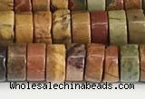 CPJ681 15.5 inches 3*6mm heishi picasso jasper beads wholesale