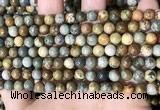 CPJ707 15.5 inches 6mm round rocky butte picture jasper beads