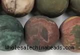 CPJ739 15 inches 12mm round matte picasso jasper beads