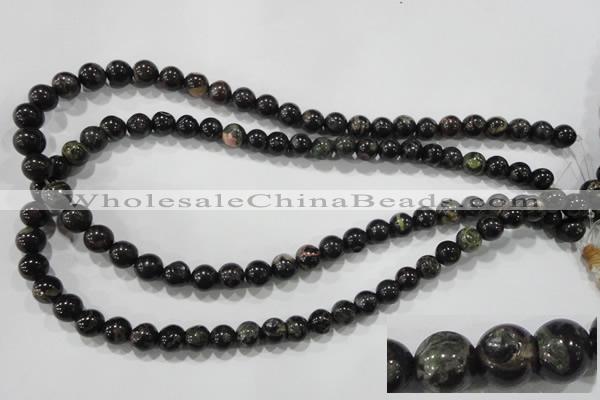 CPM02 15.5 inches 8mm round plum blossom jade beads wholesale