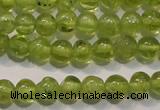 CPO102 15 inches 4mm round natural peridot beads wholesale