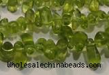 CPO115 Top-drilled 3*7mm teardrop natural peridot beads wholesale