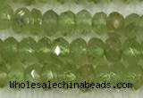 CPO118 15.5 inches 2*4mm faceted rondelle peridot gemstone beads