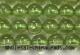 CPO133 15.5 inches 4mm round natural peridot beads wholesale