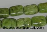 CPO37 15.5 inches 13*18mm rectangle olivine gemstone beads wholesale