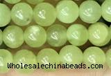 CPO43 15.5 inches 4mm round natural olivine gemstone beads