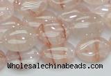 CPQ11 15.5 inches 13*18mm oval natural pink quartz beads wholesale