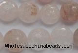 CPQ206 15.5 inches 14mm faceted round natural pink quartz beads