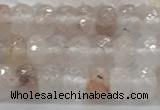 CPQ210 15.5 inches 4*6mm faceted rondelle natural pink quartz beads