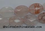 CPQ244 15.5 inches 13*18mm faceted oval natural pink quartz beads