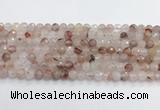 CPQ318 15.5 inches 6mm faceted round pink quartz beads