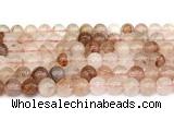 CPQ342 15.5 inches 8mm round pink quartz gemstone beads