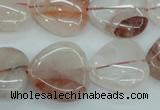 CPQ55 15.5 inches 20*20mm heart natural pink quartz beads