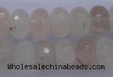 CPQ70 15.5 inches 10*16mm faceted rondelle natural pink quartz beads