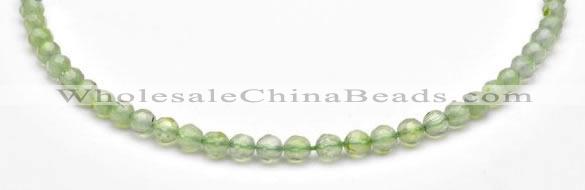 CPR04 A+ grade 6mm faceted round natural prehnite stone beads