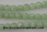 CPR112 15.5 inches 8mm faceted round natural prehnite beads wholesale