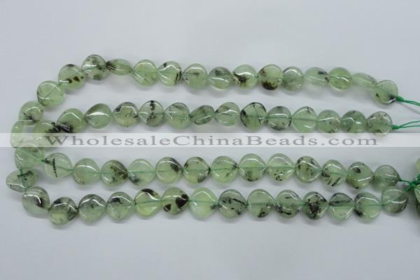 CPR230 15.5 inches 14*14mm heart natural prehnite beads wholesale