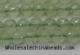 CPR333 15.5 inches 6mm faceted round natural prehnite beads