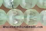 CPR366 15.5 inches 8mm faceted round prehnite gemstone beads