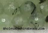 CPR412 15.5 inches 10mm faceted round prehnite gemstone beads