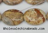 CPT253 15.5 inches 18*25mm oval picture jasper beads wholesale