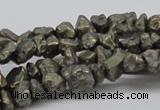 CPY02 16 inches 10mm nugget pyrite gemstone chip beads wholesale