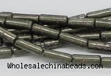 CPY10 16 inches 5*13mm column pyrite gemstone beads wholesale