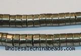 CPY116 15.5 inches 4*8mm heishi pyrite gemstone beads wholesale