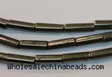 CPY126 15.5 inches 4*13mm tube pyrite gemstone beads wholesale