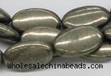 CPY15 16 inches 15*25mm oval pyrite gemstone beads wholesale