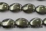 CPY233 15.5 inches 12*16mm oval pyrite gemstone beads wholesale