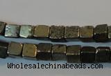 CPY350 15.5 inches 4*4mm cube pyrite gemstone beads wholesale