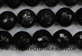 CPY502 15.5 inches 8mm faceted round natural chalcopyrite beads